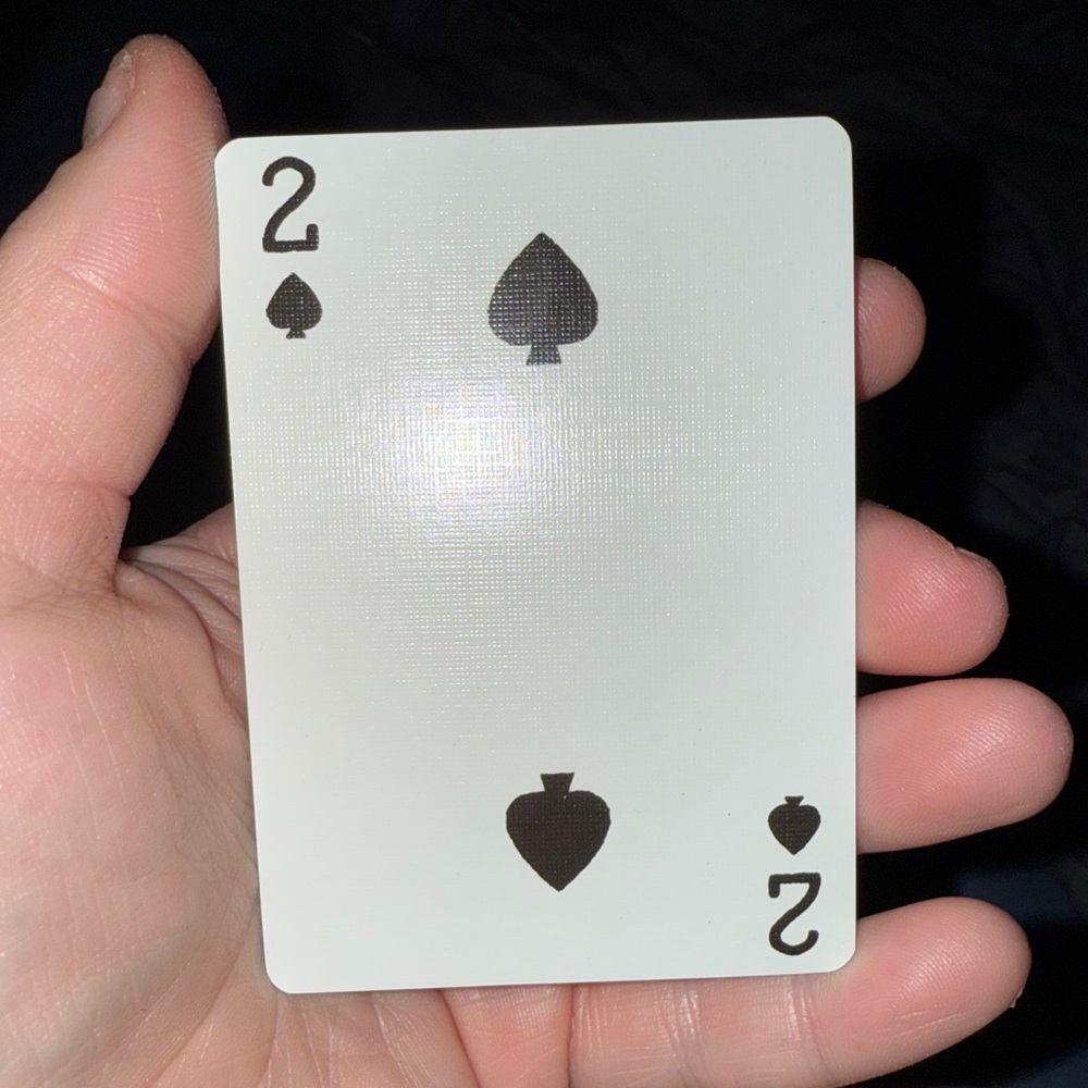Coach Gold Trim Two of Spades Playing Card
